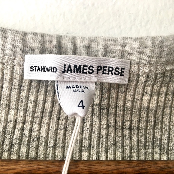 James Perse binding fitted ribbed dress. Heather gray. Size 4. - Picture 11 of 11